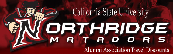 California State University Northridge Matadors Alumni Travel Discounts banner